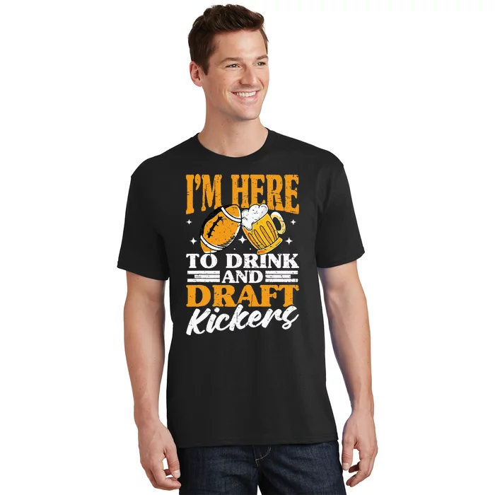 Drink And Draft Kickers Fantasy Football T-Shirt