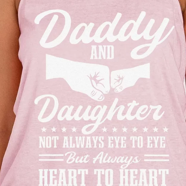 Dad And Daughter Father Love Fathers Day Women's Knotted Racerback Tank