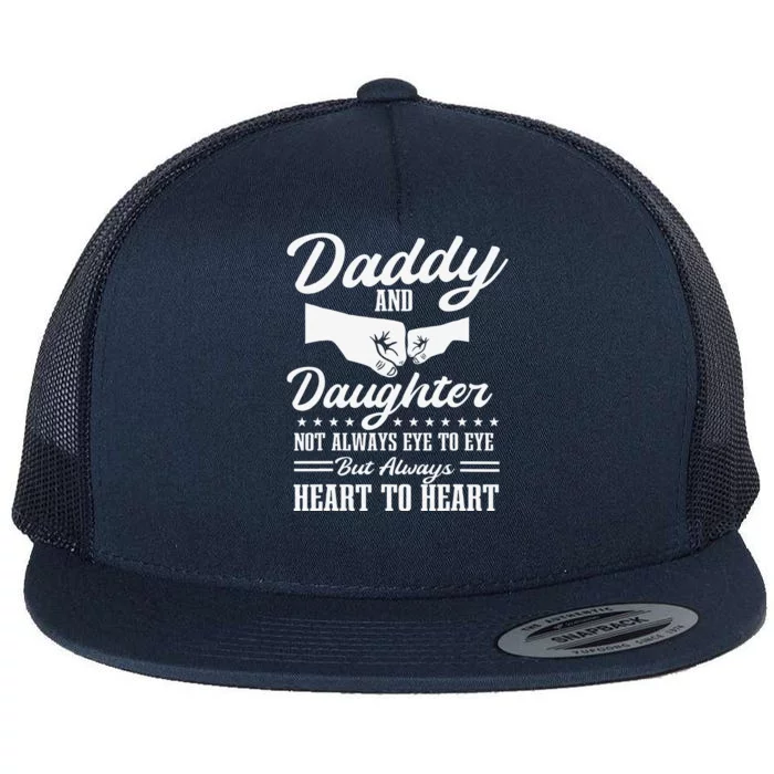 Dad And Daughter Father Love Fathers Day Flat Bill Trucker Hat