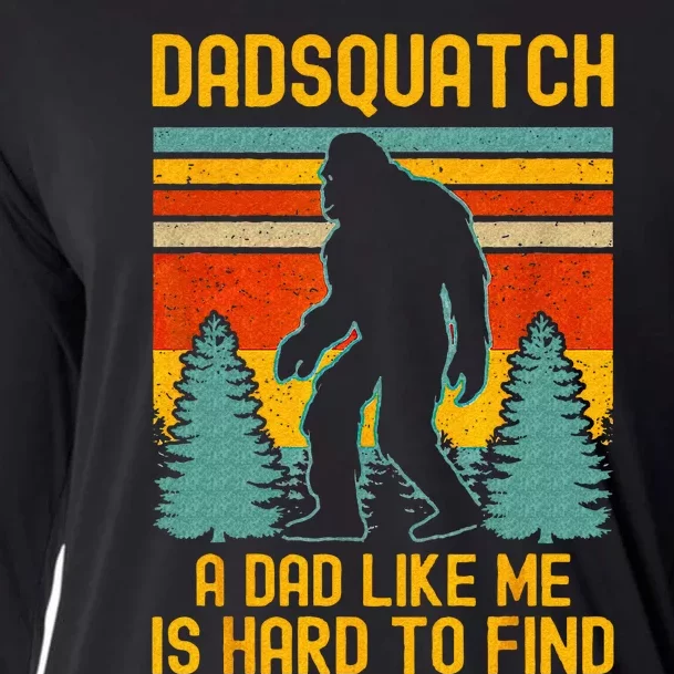 Dadsquatch A Dad Like Me Is Hard To Find Bigfoot Dad Cooling Performance Long Sleeve Crew