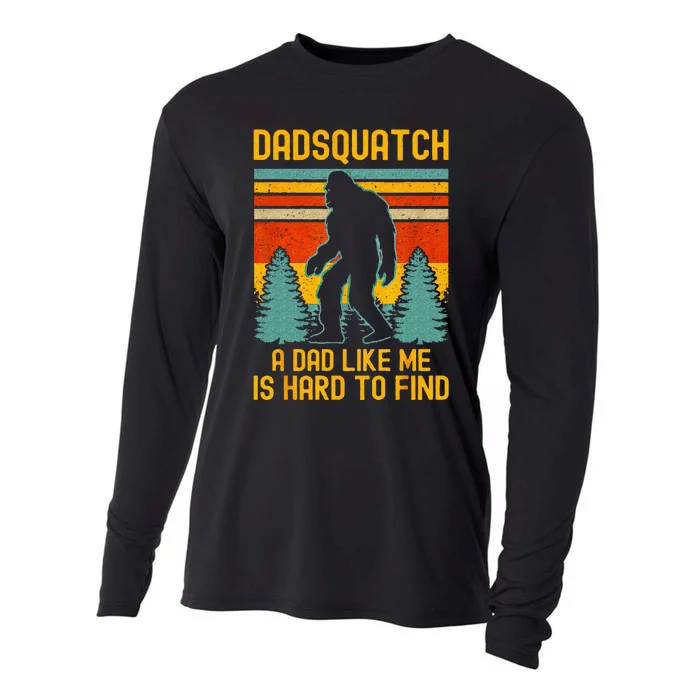 Dadsquatch A Dad Like Me Is Hard To Find Bigfoot Dad Cooling Performance Long Sleeve Crew