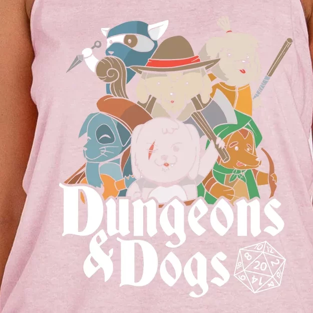 Dungeons And Dogs Women's Knotted Racerback Tank