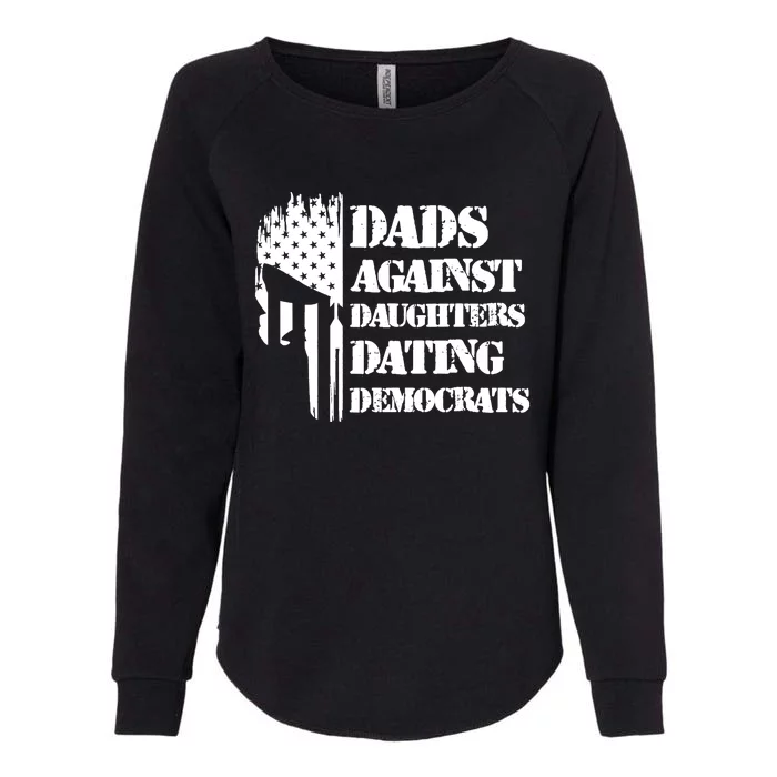 Dads Against Daughters Dating Democrats Patriotic Skull Womens California Wash Sweatshirt