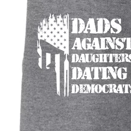 Dads Against Daughters Dating Democrats Patriotic Skull Doggie 3-End Fleece Hoodie