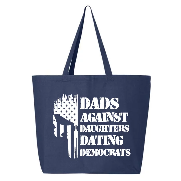 Dads Against Daughters Dating Democrats Patriotic Skull 25L Jumbo Tote