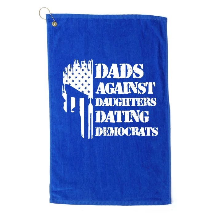 Dads Against Daughters Dating Democrats Patriotic Skull Platinum Collection Golf Towel