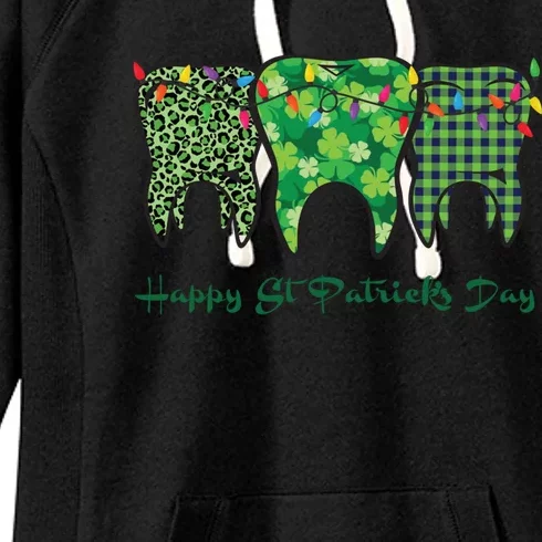 Dental Assistant Dentist Happy St Patrick's Day Gift Women's Fleece Hoodie