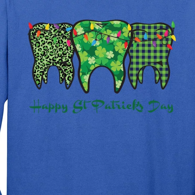 Dental Assistant Dentist Happy St Patrick's Day Gift Tall Long Sleeve T-Shirt