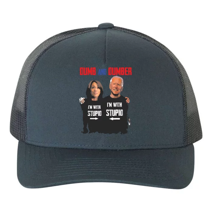 Dumb And Dumber Haris And Biden Vote For Trump 2024 Yupoong Adult 5-Panel Trucker Hat