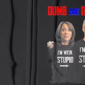 Dumb And Dumber Haris And Biden Vote For Trump 2024 Full Zip Hoodie