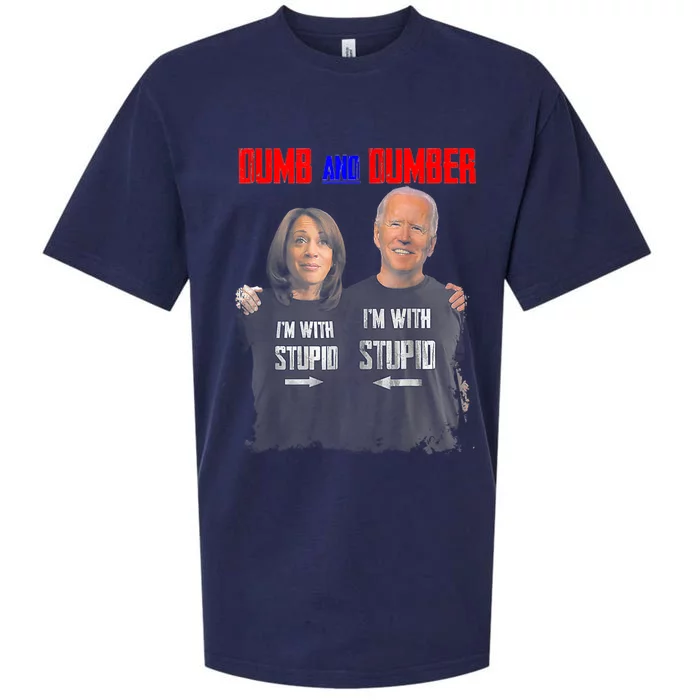 Dumb And Dumber Haris And Biden Vote For Trump 2024 Sueded Cloud Jersey T-Shirt