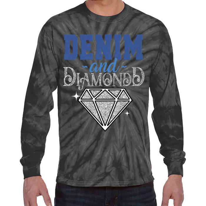 Denim And Diamonds Stylish Blue Denim Tie-Dye Long Sleeve Shirt