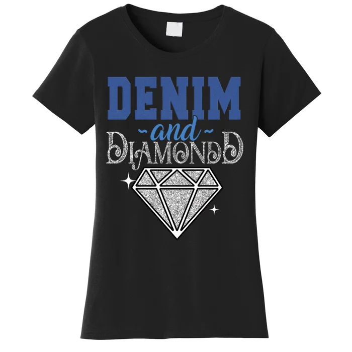 Denim And Diamonds Stylish Blue Denim Women's T-Shirt