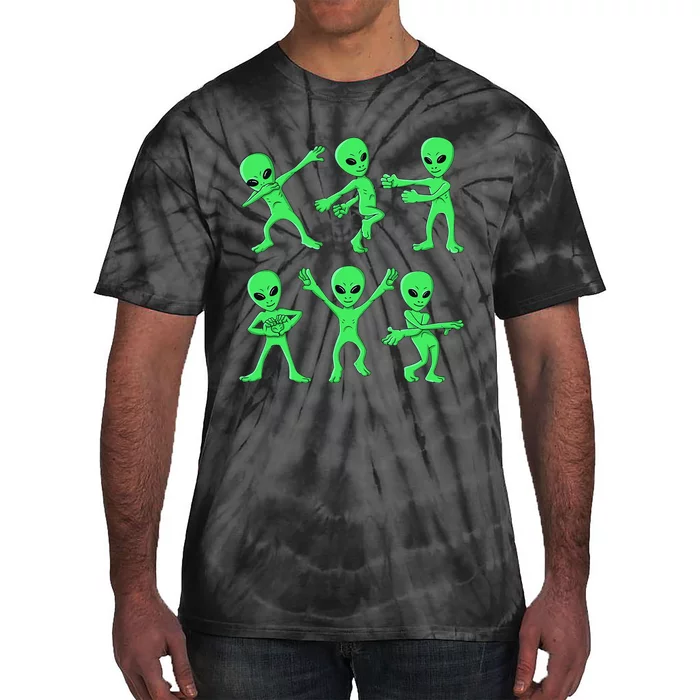 Dancing Aliens Dance Challenge Halloween Tie-Dye T-Shirt