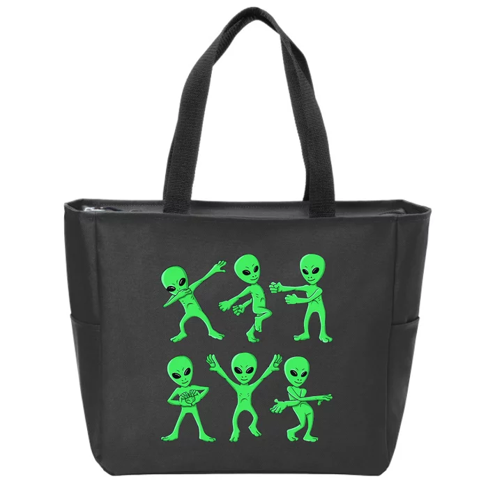 Dancing Aliens Dance Challenge Halloween Zip Tote Bag