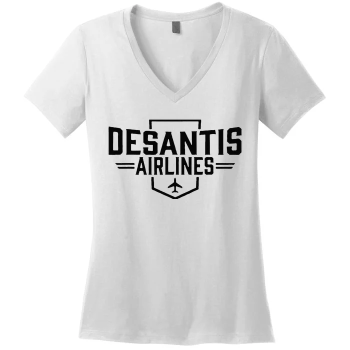 Desantis Airlines Women's V-Neck T-Shirt