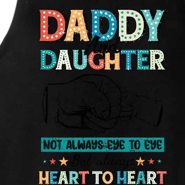 Daddy And Daughter Always Heart To Heart Ladies Tri-Blend Wicking Tank