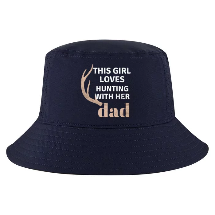 Deer Antler Design This Loves Hunting With Her Dad Funny Gift Cool Comfort Performance Bucket Hat