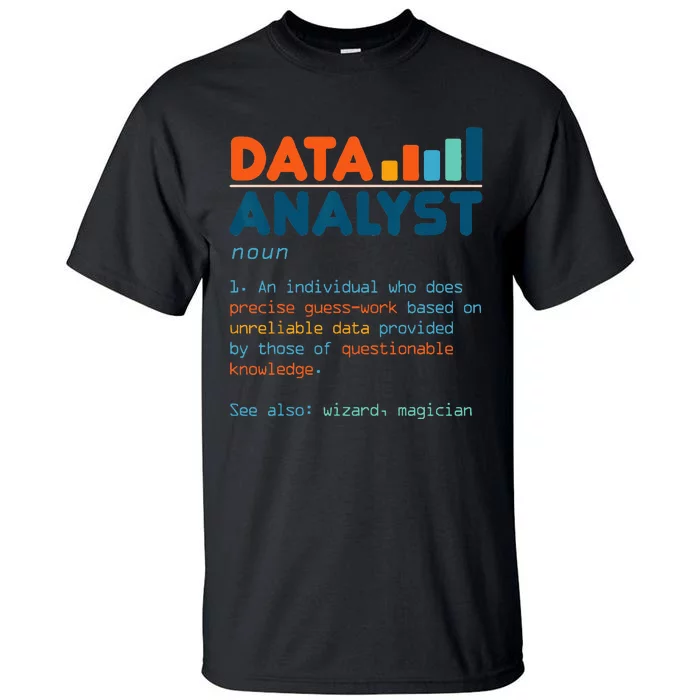 Data Analyst Definition Statistics Data Analytics Tall T-Shirt