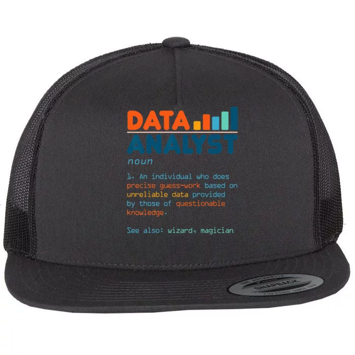 Data Analyst Definition Statistics Data Analytics Flat Bill Trucker Hat