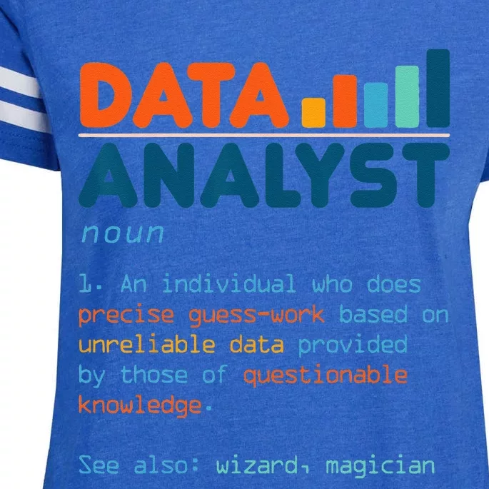 Data Analyst Definition Statistics Data Analytics Enza Ladies Jersey Football T-Shirt