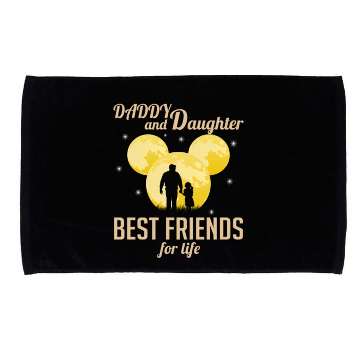 Daddy And Daughter Best Friends For Life Funny Moon Family Meaningful Gift Microfiber Hand Towel