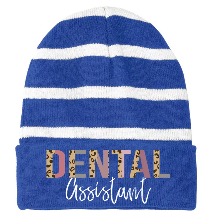 Dental Assistant Dentistry Dentist Gift Striped Beanie with Solid Band