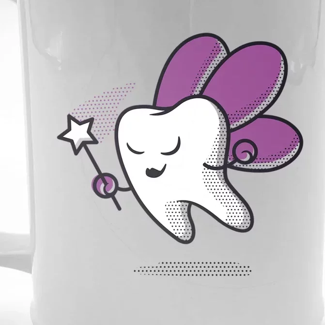 Dental Assistant Dentist Brace Teeth Tooth Fairy Angel Gift Front & Back Beer Stein