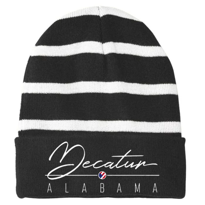 Decatur Al Striped Beanie with Solid Band