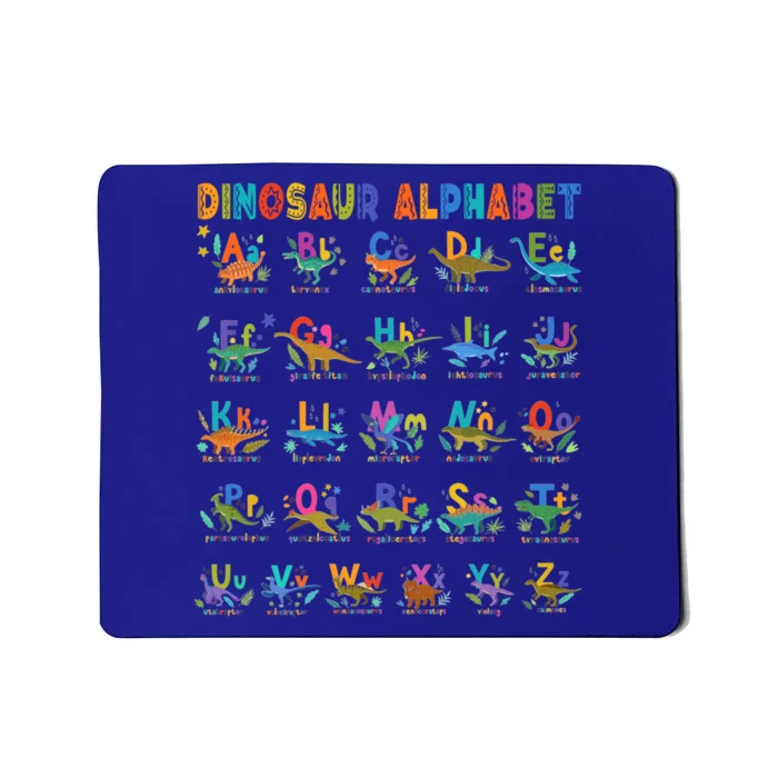 Dinosaur Alphabet Dino Abcs Learning For Boys Kids Adult Cool Gift Mousepad