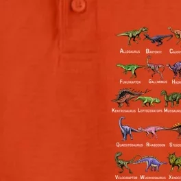 Dinosaur Alphabet Dino Pre Historic Animal Dinosaur Lover Gift Dry Zone Grid Performance Polo