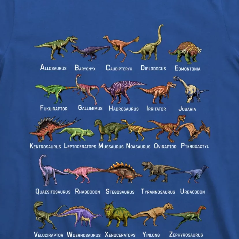 Dinosaur Alphabet Dino Pre Historic Animal Dinosaur Lover Gift T-Shirt