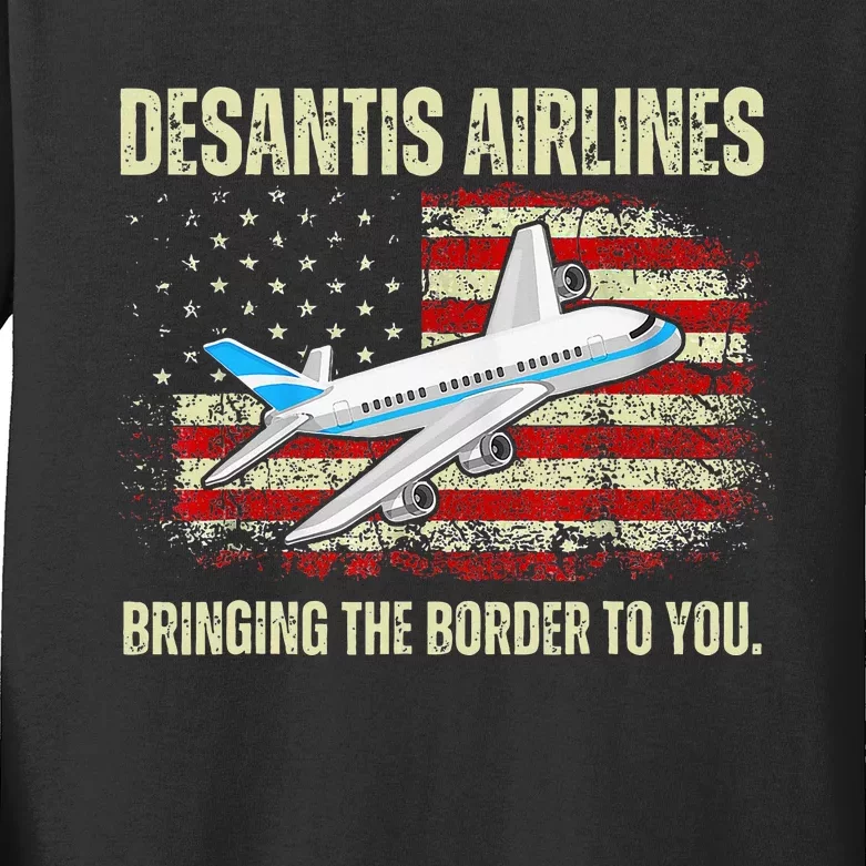 Desantis Airlines Kids Long Sleeve Shirt