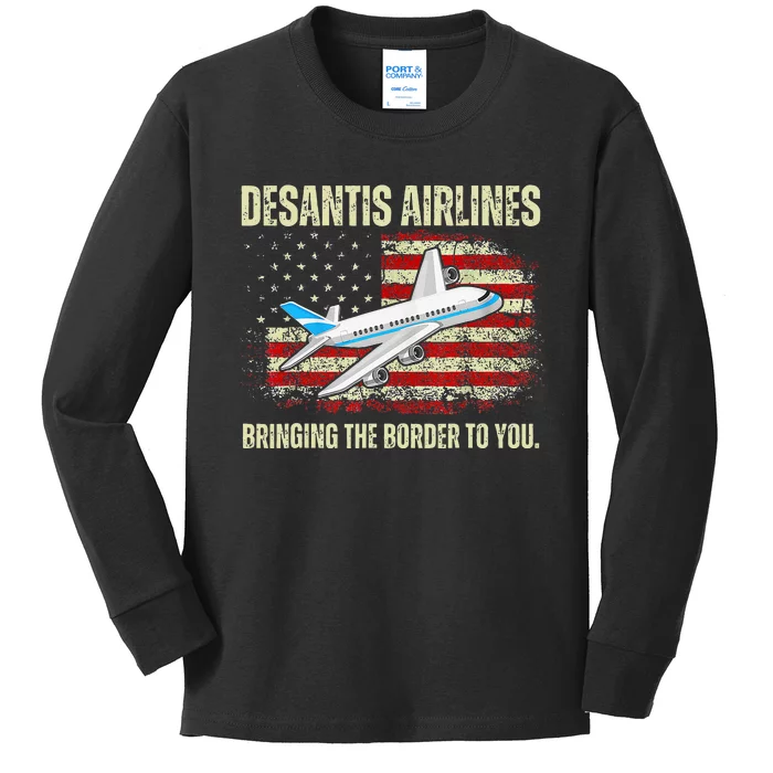 Desantis Airlines Kids Long Sleeve Shirt