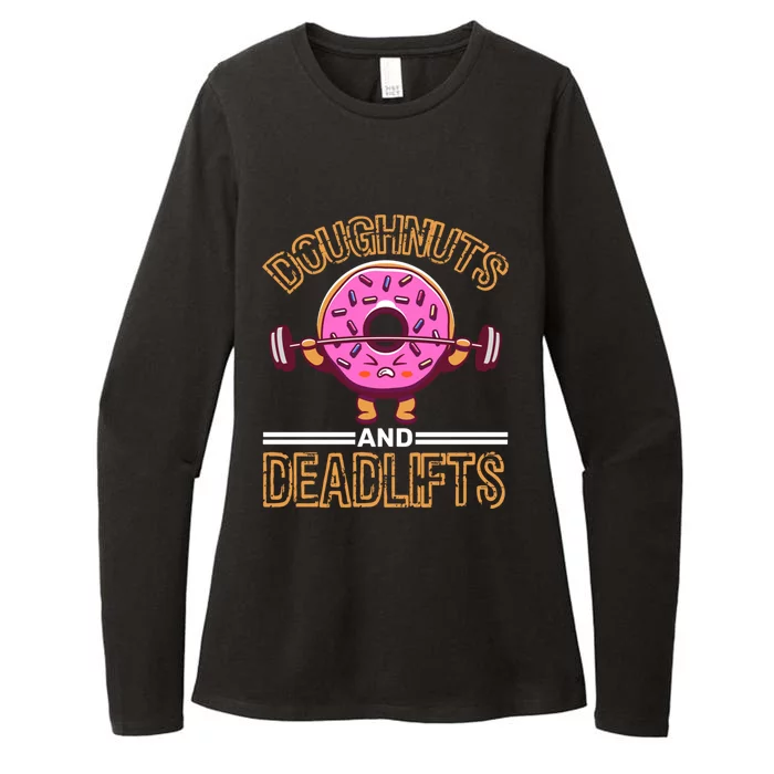 Doughnut And Deadlifts Barbell Donuts Dough Snack Doughnut Gift Womens CVC Long Sleeve Shirt