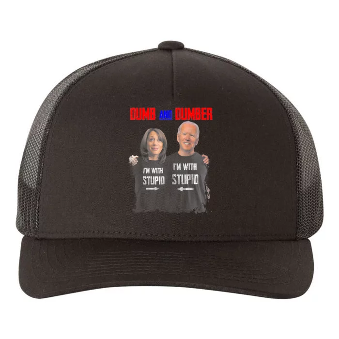 Dumb And Dumber Haris And Biden Vote For Trump 2024 Yupoong Adult 5-Panel Trucker Hat