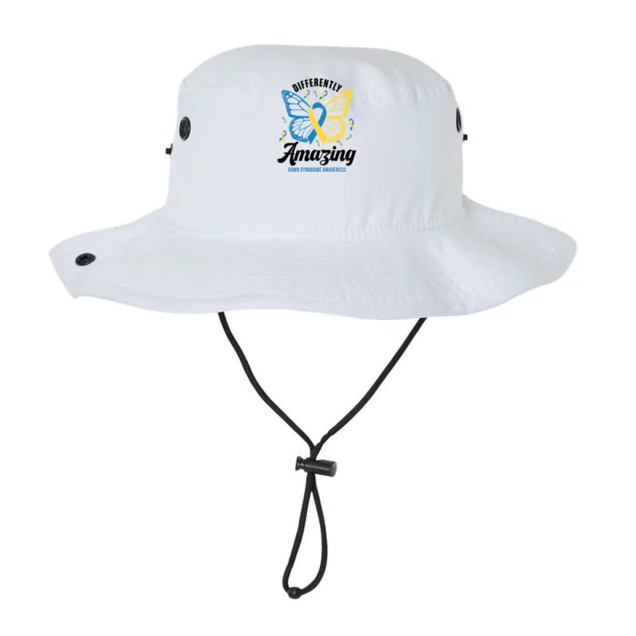 Differently Amazing Down Syndrome Awareness Butterfly Ribbon Legacy Cool Fit Booney Bucket Hat