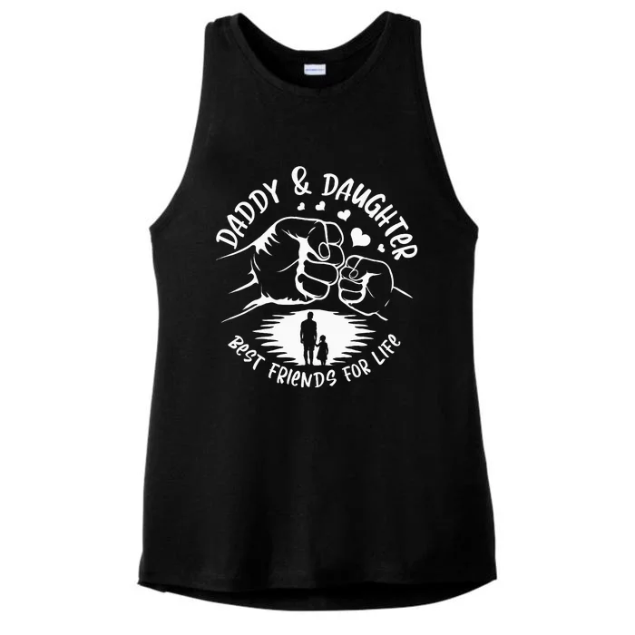 Dad And Daughter Best Friends Fathers Day Matching Dad Ladies Tri-Blend Wicking Tank