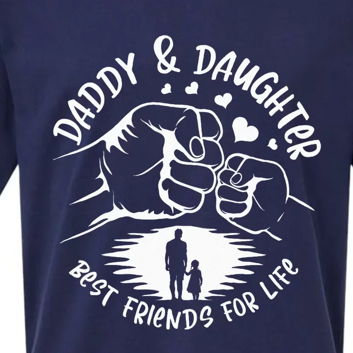 Dad And Daughter Best Friends Fathers Day Matching Dad Sueded Cloud Jersey T-Shirt