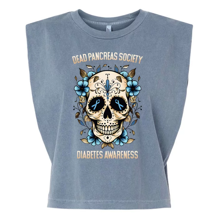 Diabetes Awareness Dead Pancreas Society Garment-Dyed Women's Muscle Tee