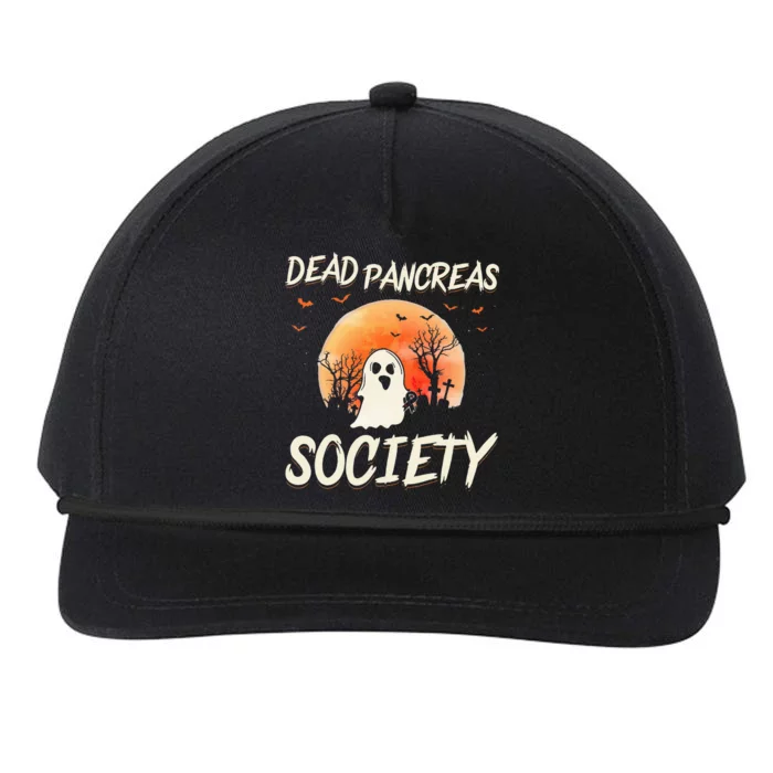 Diabetes Awareness Dead Pancreas Society Halloween Ghost Snapback Five-Panel Rope Hat