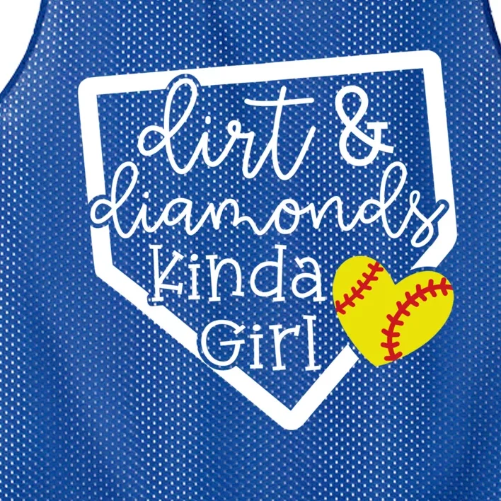 Dirt And Diamonds Kinda Girl Baseball Softball Mom Meaningful Gift Mesh Reversible Basketball Jersey Tank