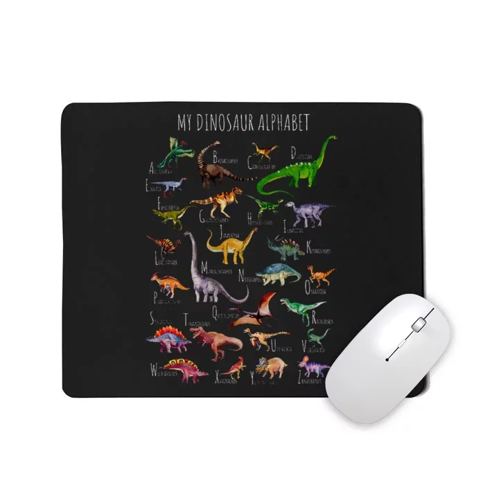 Dinosaur Alphabet Dino ABC Dinosaur Mousepad