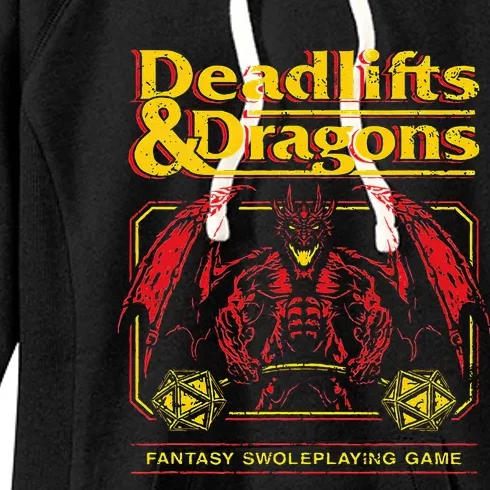 Deadlifts And Dragons Workout Fitness Swole Women's Fleece Hoodie