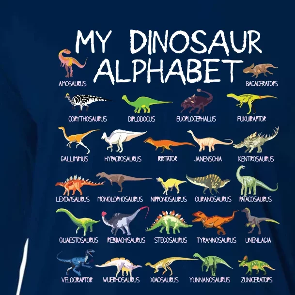 Dinosaur Alphabet Dino ABC For Dinosaur Cooling Performance Long Sleeve Crew