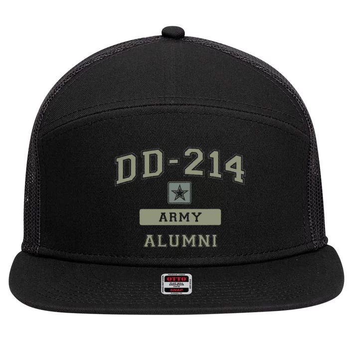 Dd214 Alumni 7 Panel Mesh Trucker Snapback Hat