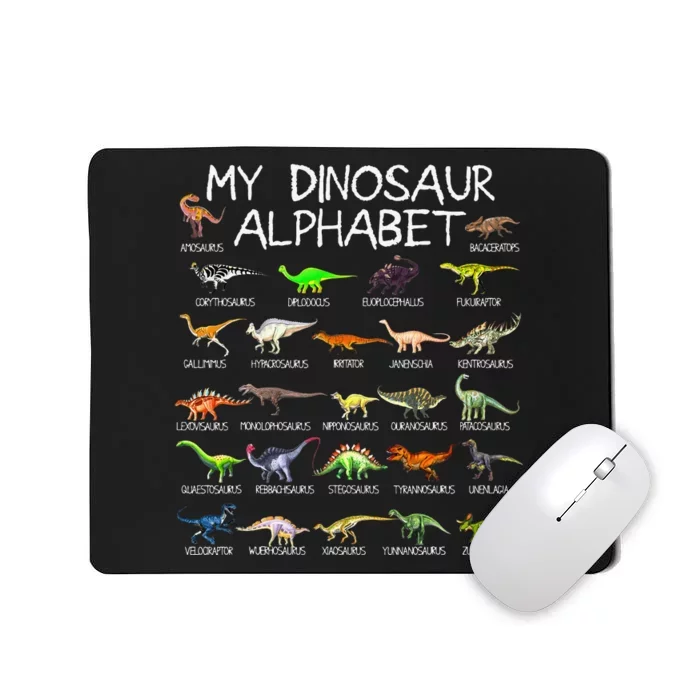 Dinosaur Alphabet Dino ABC For  Dinosaur Mousepad