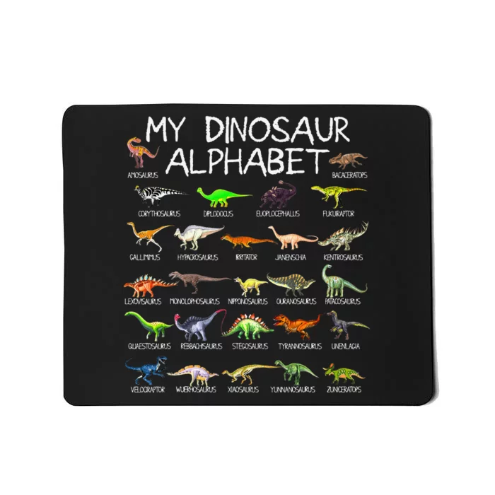 Dinosaur Alphabet Dino ABC For  Dinosaur Mousepad