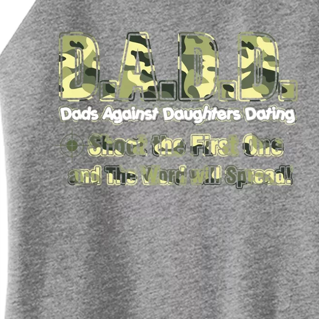 D A D D Dads Against Daughters Dating Gift Women’s Perfect Tri Rocker Tank