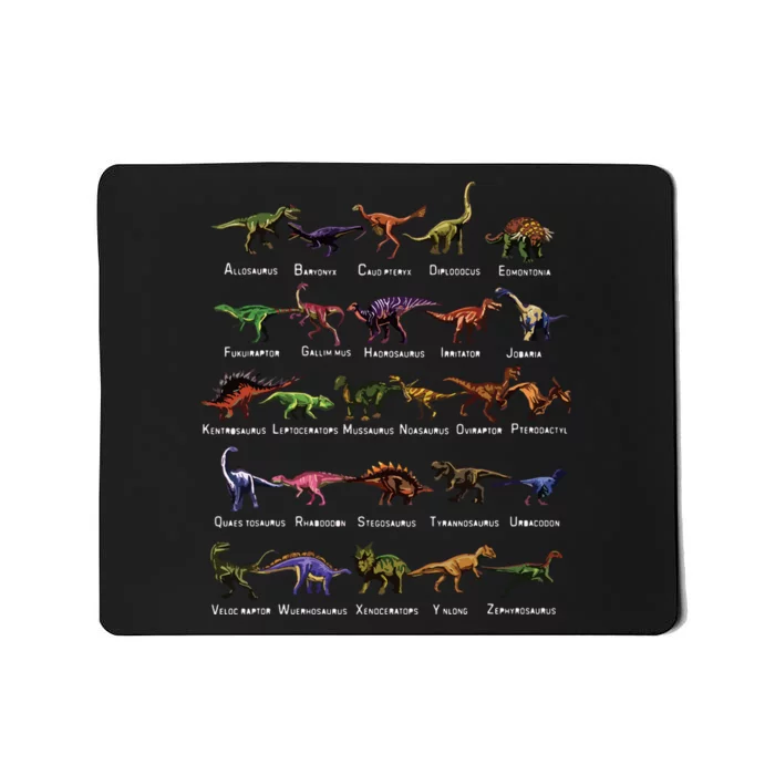 Dinosaur Alphabet Dino Pre Historic Animal Dinosaur Lover Mousepad